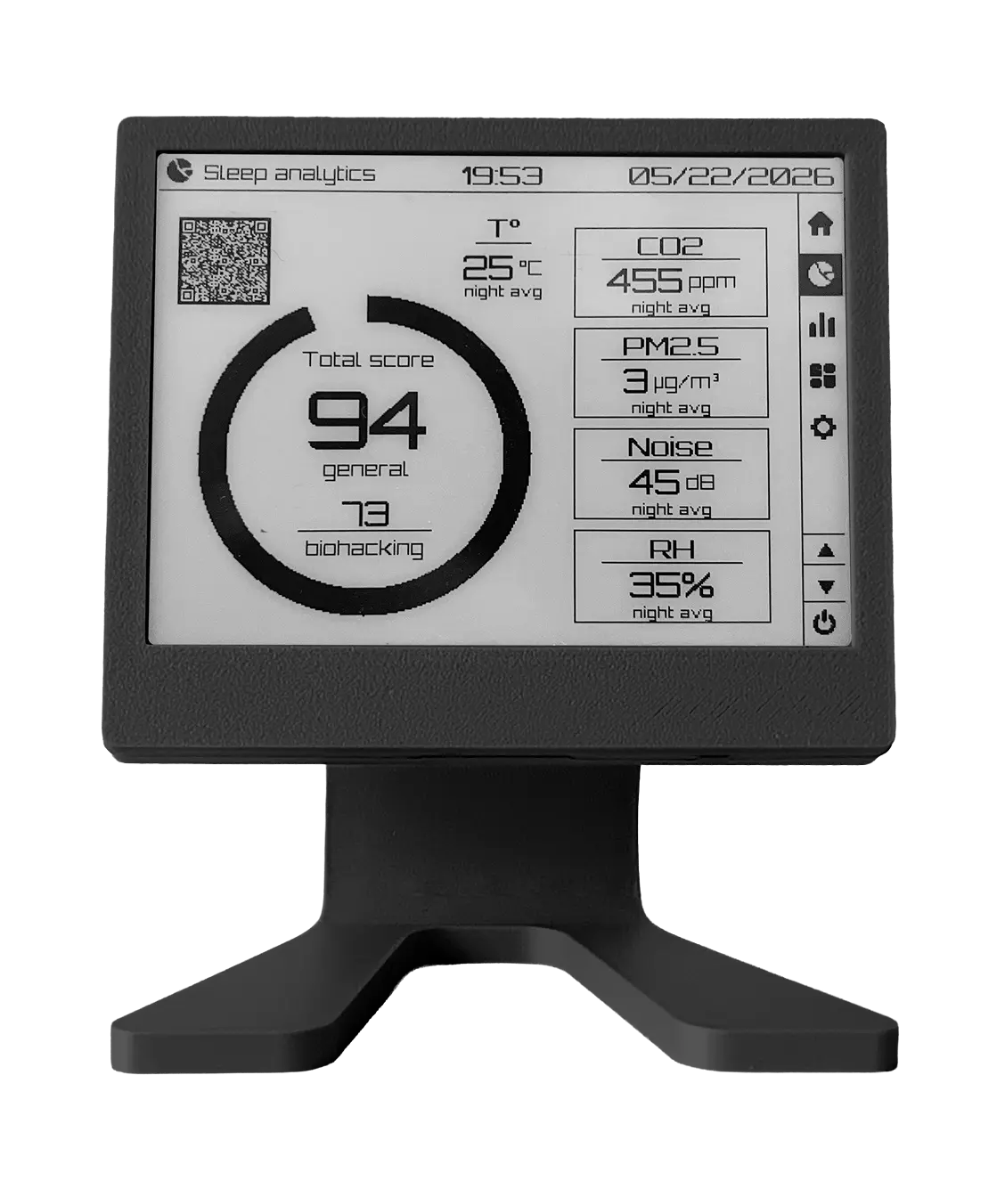 Altruist insight with night analytics screen
